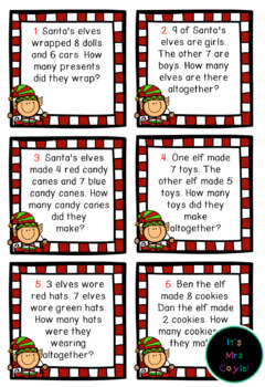 Differentiated Elf Word Problems by It'sMrsCoyle | TPT