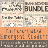 Differentiated Emergent Readers THANKSGIVING BUNDLE {Pilgr