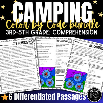 Preview of Differentiated End of Year Reading Camping-Themed Passages (3rd, 4th, 5th Grade)
