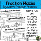 Differentiated Equivalent Fraction Mazes | Upper Elementary