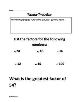 Differentiated Factors and Multiples Resources: posters, bookmarks ...