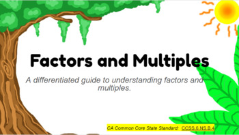 Preview of Differentiated Factors and Multiples Slideshow Presentation