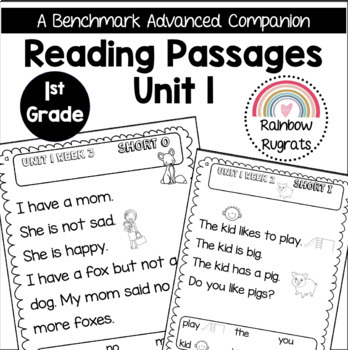 Preview of Differentiated Fluency Passages Benchmark Advance Unit 1