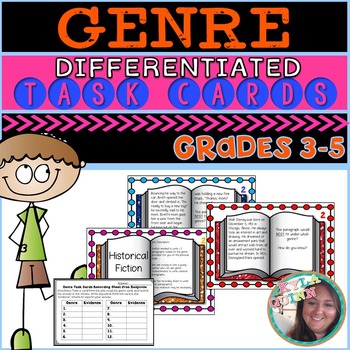 Preview of Differentiated Genre Task Cards Common Core Aligned RL/RI 4.10 & 5.10
