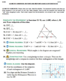 Differentiated Geometry Homework on lines, line segments a