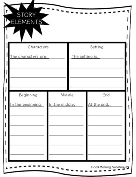 Differentiated Graphic Organizer for Story Elements by Good morning ...