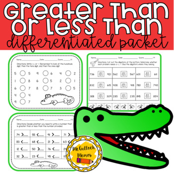 differentiated greater than or less than packet by mcculloch memos
