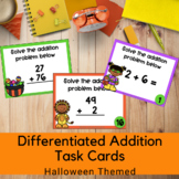 Differentiated Halloween Addition Task Cards
