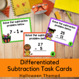 Differentiated Halloween Subtraction Task Cards