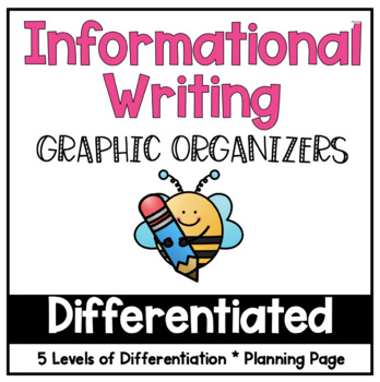 Preview of Differentiated Informative Writing  Graphic Organizers