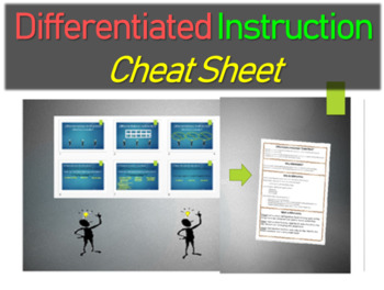 Preview of Differentiated Instruction CHEAT SHEET (10-slide PPT & handout for any teacher)