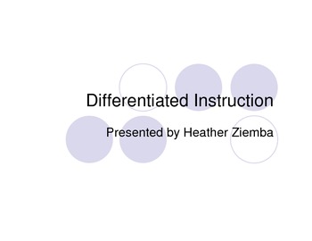 Preview of Differentiated Instruction Powerpoint (PDF Form)