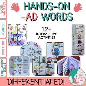 Preview of Differentiated Interactive Word Families: Hands-On -AD Activities