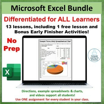 Preview of Differentiated Intro to Excel Bundle