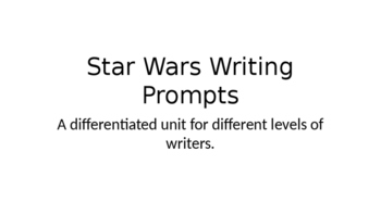 Differentiated Journal Writing- Star Wars Theme | TpT