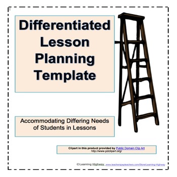 Preview of Differentiated Lesson Planning Template