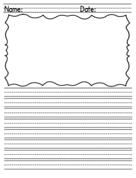 Preview of Differentiated Lined Handwriting Paper for Writing and Illustrating