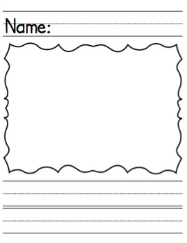 differentiated lined handwriting paper for writing and illustrating