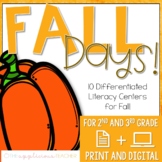 Fall Reading Centers for 2nd 3rd Grade
