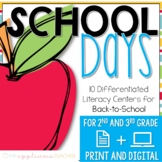 Back to School Literacy Centers Digital and Print