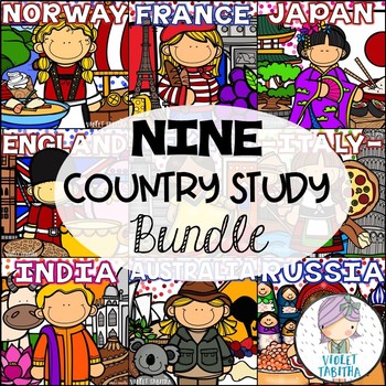 Preview of Differentiated Mini Country Study BUNDLE