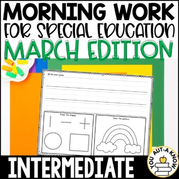 Preview of Intermediate Special Education Morning Work: March Edition {3 Levels!}