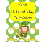 Differentiated March St. Patrick's Day Math Centers- Kindergarten