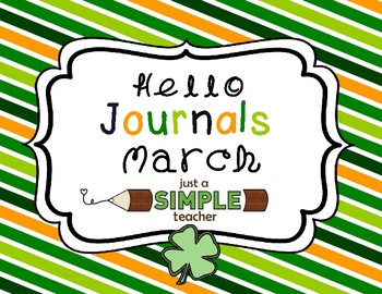 Preview of Differentiated March Writing Journals for K and First Grade