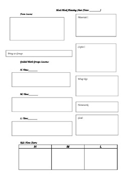 Preview of Differentiated Math Block Planning Sheet