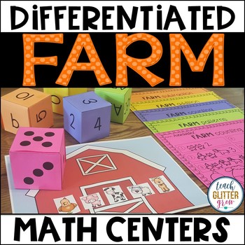 Preview of Differentiated Math Center - Farm Theme