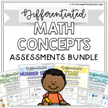 Preview of Differentiated Math Concepts Assessments: Grouping and Scoring Guides