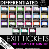 Math Exit Tickets - Test Prep - Differentiated - EDITABLE 