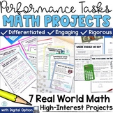 Differentiated Math Performance Tasks End of Year Math Projects 