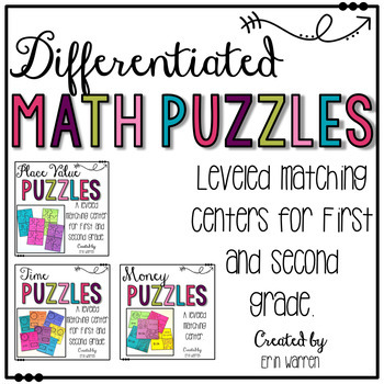 Preview of Differentiated Math Puzzles Bundle