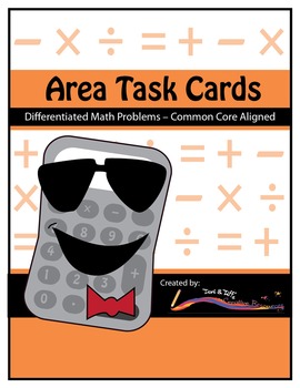 Preview of Area Task Cards – Differentiated Math Problems – Common Core Aligned