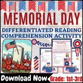 Differentiated Memorial Day Reading Comprehension Activity