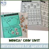 Money/ Coin Math Unit for Special Education, includes Goog