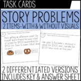 Differentiated Money Story Problems Task Cards