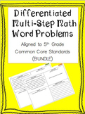 Differentiated Multi-Step Math Word Problems 5th Grade Com