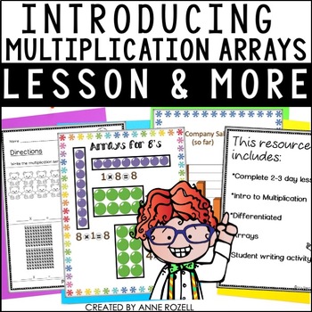 Preview of Introduction to Multiplication with Arrays Differentiated Lesson