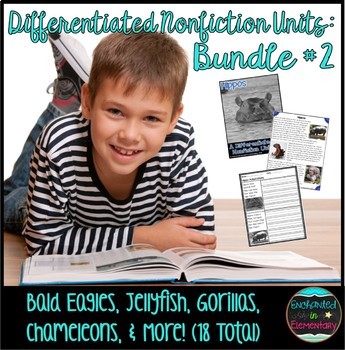 Preview of Differentiated Nonfiction Animal Units- Bundle #2