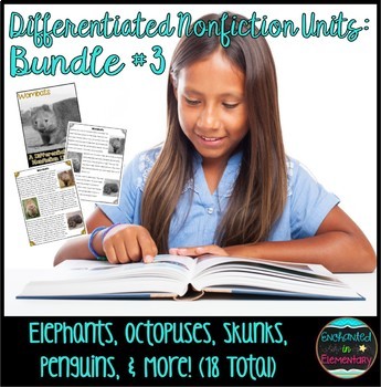 Preview of Differentiated Nonfiction Animal Units- Bundle 3