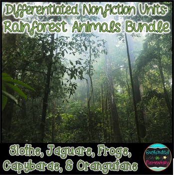 Preview of Differentiated Nonfiction Units: Rainforest Animals Bundle