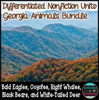 Preview of Differentiated Nonfiction Units: Georgia Animals Bundle