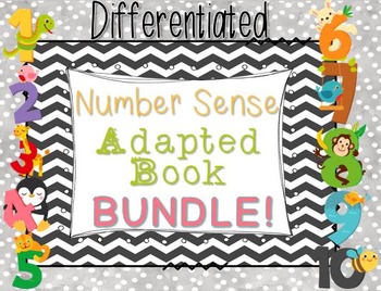 Preview of Differentiated Number Sense Adapted Book BUNDLE (1-10)