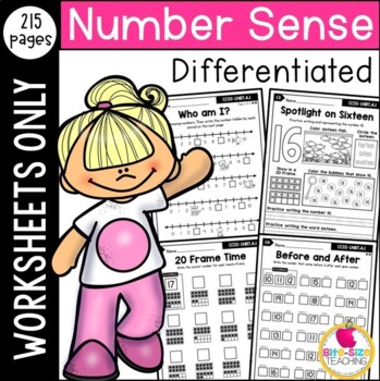 Preview of Differentiated Number Sense Worksheets to 120: First Grade CCSS-Aligned