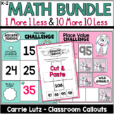 Half Price 1 More 1 Less / 10 More 10 Less Worksheets & Ce