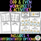 Differentiated Odd and Even worksheets and activities