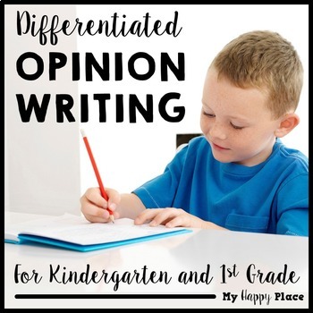 Preview of Opinion Writing for Kindergarten and First Grade - Differentiated