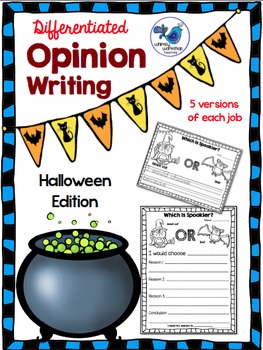 Preview of Differentiated Opinion Writing: Halloween